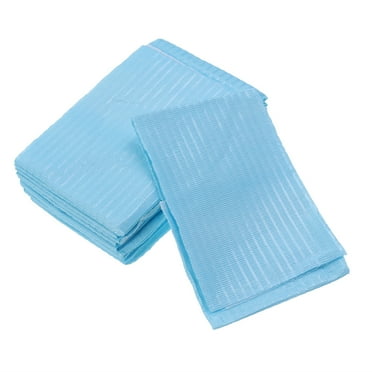 Dental Bibs with Polyethylene Backing for Dentist Use Blue Single Use Absorbent Towel 10PCS