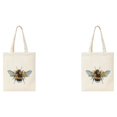 thumbnail image 3 of Ounissouiy Bolsa de lona Pintura Tote Shopping Bolsa de larga duración al aire libre Mujeres 013-2835 2piezas, 3 of 6