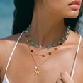 thumbnail image 4 of Collar LADYGD Turquesa Chapado en Oro 14K Choker 40 cm, 4 of 6