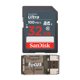 thumbnail image 1 of Tarjeta de memoria SanDisk 32GB Ultra SDHC UHS-I con lector de tarjetas, 1 of 4