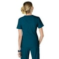 thumbnail image 2 of koi Lite Women's Philosophy Mock Wrap Side Zipper Solid Scrub Top, 2 of 3