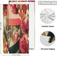 thumbnail image 2 of Dreamtimes Heart Roses Valentine Vintage Bath Hand Towels 2 PCS, Ultra Soft and Highly Absorbent, Red Floral Chocolate Truffles Decorative Fingertip Face Towel for Home, Bathroom, Kitchen, 28.3"x14.4", 2 of 5