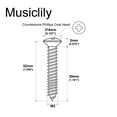 thumbnail image 2 of Musiclily Basic Metric Thread M3x32mm Countersunk P90 Style Pickup Mounting Screws, Gold (Set of 20), 2 of 5