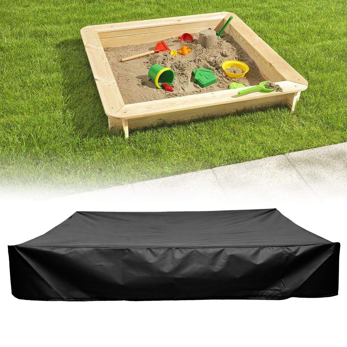 ZQEDY Sandpit Cover Sandbox Lid Square Dustproof Sandbox Lid Drawstring Waterproof Sandbox Pool Cover