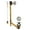 Polished Chrome, variant on Westbrass 22-1/2" 17 ga. Brass Bathtub Assembly with Trip Lever and Strainer Drain, Polished Brass