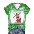 thumbnail image 4 of Puntoco Mujeres Casual Loose Christmas Elk Cuello en V Camisetas de manga corta Hombres Mujeres tops Puntoco Puntoco-8757, 4 of 6