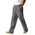 thumbnail image 4 of Men's Baggy Sweatpants Wide Leg Lounge Sweat Pants with Pockets Gray M, 4 of 6