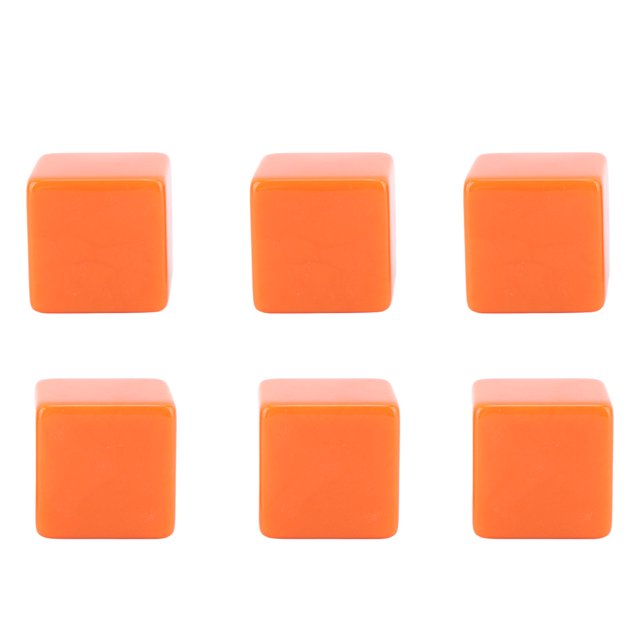 Blank , 6PCS 6 Sided Plastic Cubes DIY Blank Cubes 6 Pack Unfinished Blocks for Teaching and Puzzles