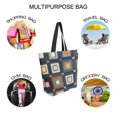 thumbnail image 7 of FORMRS Womens Canvas Tote Bag with Zipper Inner Pocket Shoulder Handbag, Square Harmony, 7 of 7