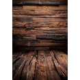 thumbnail image 2 of ABPHOTO Polyester Vintage Dark Brown Wood Wall Photography Backdrops No Wrinkles Wood Floor Photo Booth Backgrounds for Children 5x7ft, 2 of 3