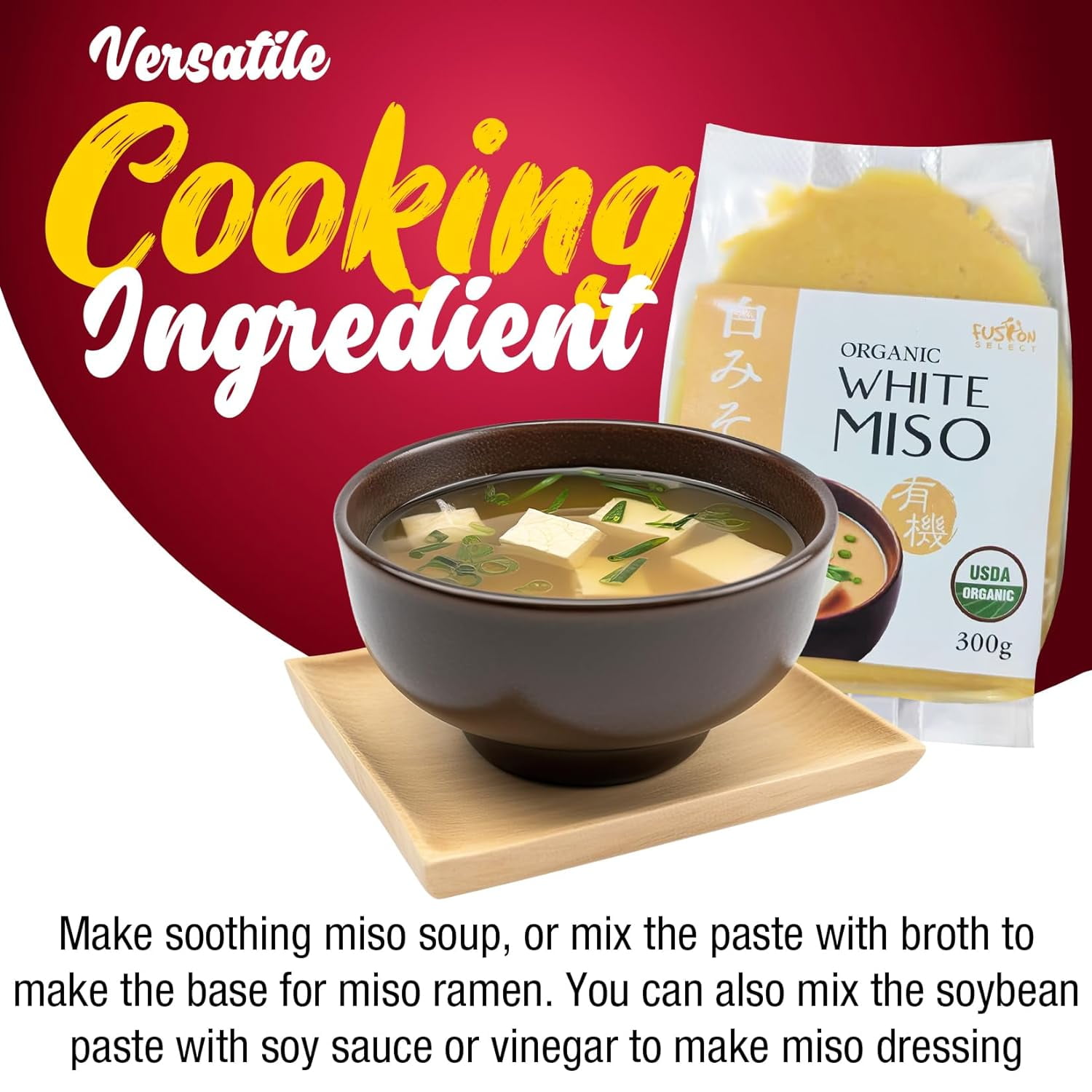 Fusion Select Organic White Miso Paste 300g