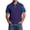 Plum, variant on Blekii Men's Denim Patchwork Short Sleeve Polo Shirt Slim Fit Casual Button down Beige L
