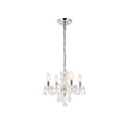 thumbnail image 1 of Elegant Lighting Rococo 15" 4 Light Royal Crystal Chandelier in White, 1 of 6