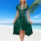 thumbnail image 3 of Vestido de mujer A Line Arco con cuello en V Vestidos casuales Manga corta Todo fósforo para cóctel FLhrweasw Para estrenar, 3 of 7