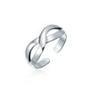 Infinity Shape Figure 8 Midi Toe Ring Thin Band 925 Silver Sterling