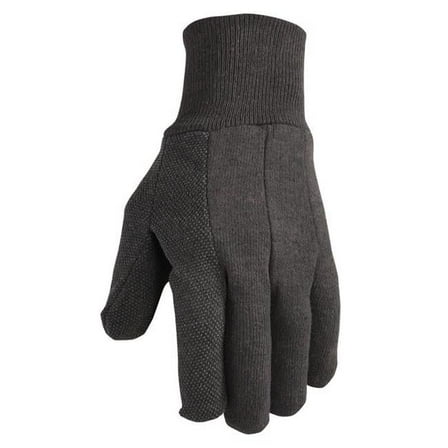 Wells Lamont 7039319 Outdoor Rubber Grip Jersey Work Gloves for Men, Black
