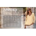 thumbnail image 7 of MOYIKO Color Block Sweatshirts for Women V Neck Long Sleeve Shirts Fashion Tops Pullover Sweatshirts Fall Outfits, 7 of 7
