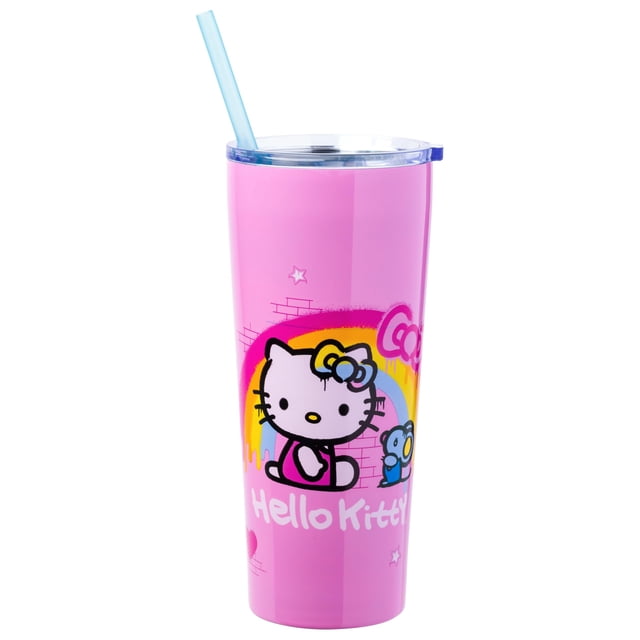 Vaso plateado Buffalo Hello Kitty Graffiti Rainbow, 650 ml