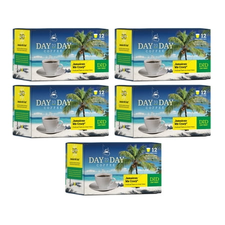 Day To Day Jamaican Me Crazy Single Serve Coffee Cups, Fits Keurig K Cup Brewers, 60 Coffee Pods