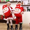 thumbnail image 3 of Disfraz de Navidad para niños y niñas de 2, 4, 6, 8 y 10 años, vestido rojo de Papá Noel con capa, ropa de cosplay para niños, ropa para niñas, 3 of 5