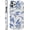 Pink flowers, variant on Blue Flower Case for iPhone 7 Plus 5.5'', Vintage Cute Floral Phone Case, Girly Trendy Exquisite TPU Shockproof 2-in-1 Double Protective Cover for Girls Women, Blue&White