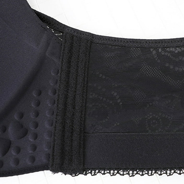 Jacquard Bras Tank Tops for Women Elderly Seniors Comfy Cotton Front  Closure Bralette Plus Size Female Underwear (Color : Purple Gray, Size :  95/42BC)
