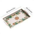 thumbnail image 2 of Vintage Style Ceramic Tray Table Top Cup Storage Tray Bathroom Storage Tray Personality Crack Pattern Decorative Tray, 2 of 4