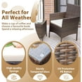 thumbnail image 3 of Homall 3 Piece Rattan Outdoor Patio Set Wicker Conversation Set with Beige Cushion Glass Coffee Table, 3 of 8