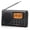 Black, variant on Portable AM/FM/Shortwave Radio, Battery-operated Pocket Radio, Large Digital Display, Clock Radio with Alarm And Sleep Function, Headphones Included, Emergency Use, Gift for Seniors Students
