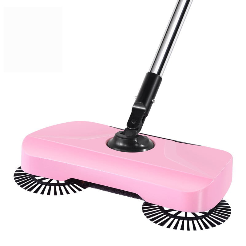 YOUNICER 3 in 1 Household Hand Push Sweeper 360 Rotary Cleaning Brush Broom Floor Dust Cleaning Sweeper 