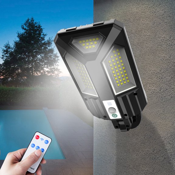 BCZHQQ Bright Solar Outdoor Lights,Solar Powered Street Motion Sensor Lights, Security Waterproof Lights with 3 Lighting Modes for Porch Garden Deck Fence Patio Path