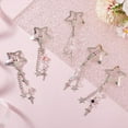 thumbnail image 4 of 5 Pcs 5 Styles Shooting Star Hair Clips Alloy Snap Hair Clips Hair Accessories Silver Hair Clips Metal No Slip Hair Barrettes for Girls Women Hair Making Salon Supplies, 4 of 7