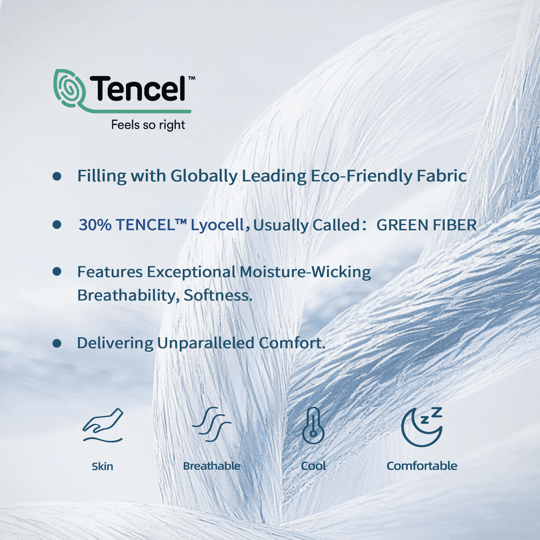 Cooling Comforter Queen Size, Cooling Blankets for Hot Sleepers and Night Sweats,TENCEL™ Lyocell Summer Comforter Blue