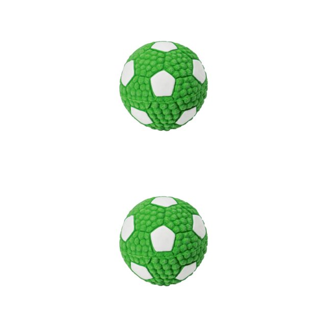 ZheElen Exciting Chew Toy For Dogs Squeaky And Interactive Squeaky Chew Toy Pet Balls green football 2Set