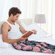 thumbnail image 5 of Fotbe Rose Flowers Pantalones de Pijama para Hombre, Pantalones de Dormir, Pantalones de Casa con Cintura Ajustable y Bolsillos-3X-Large, 5 of 6