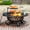 36 Inch/2 Grill, variant on 47 Inch Outdoor Fire Pit With 2 Grills Wood Large Fireplace Table