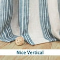 thumbnail image 2 of DriftAway Chris Vertical Striped Pattern Linen Blend Lined Thermal Insulated Blackout and Room Darkening Grommet Linen Curtains for Farmhouse Printed 2 Panels, 52" x 54", Jean Navy, 2 of 9