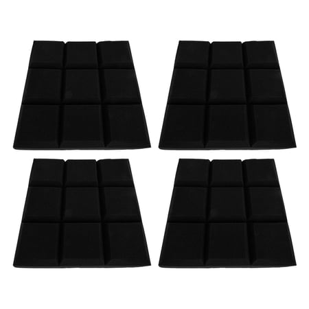 WRITWAA 4-Pack Black Acoustic Sound Absorbing Foam Panels for Ceiling Noise Reduction and Echo Control