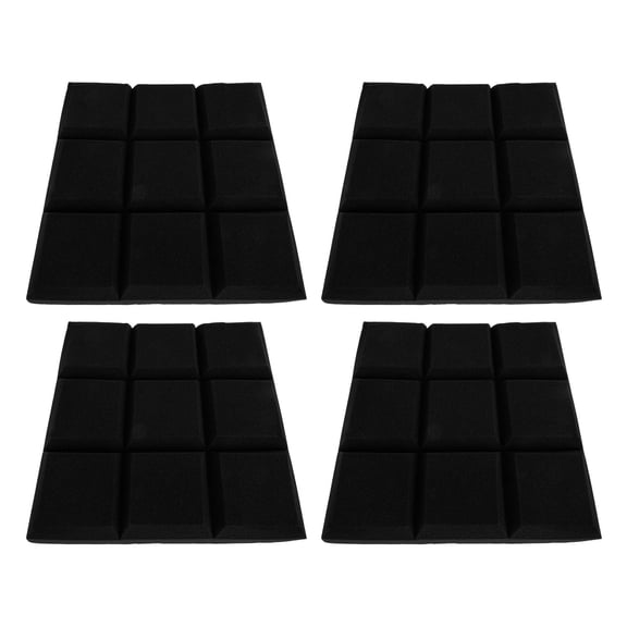 Luxshiny 4Pcs Black Acoustic Soundproof Panels for Home Walls Ceiling Doors Noise Reduction