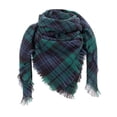 thumbnail image 4 of Hontri Scarf in Clearance, Ladies' Plaid New Thorn Square Scarf Ladies' Plaid Triangle Scarf, Female Coffee A, 4 of 7