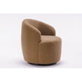 thumbnail image 6 of Nmkwnr Fabric Swivel Accent Chair with Metal Base, Perfect for Home, Office, Living Room, Brown, 6 of 7