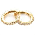 thumbnail image 1 of 6ps Women's Earrings 14K gold-plated Single row zircon circle Ear buckles, Romantic gifts for Her Wife Mother Christmas Valentine's Day,2,Oro,De moda sencillo,círculo,12mm, 1 of 7