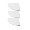 thumbnail image 1 of 3 Pcs Étagères d'Angle Murales Triangle en Forme d'Éventail Supports de Rangement Muraux, 1 of 6
