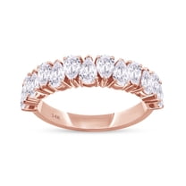 Pear Shape Half Eternity Wedding Band Ring For Women (14K Solid Gold) 1.20 Carat IGI Certified Lab Grown Diamond Stackable Promise Anniversary Ring Gift For Women