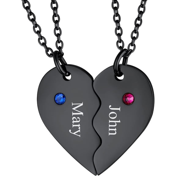 Puzzle Friendship Necklace Stainless Steel Bff Necklace, 2/3/4/5/6/7/8Pcs Personalized Matching Heart Pendant Friendship Necklaces For Women Men, Send Gift Box[Z2043]