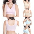 thumbnail image 3 of Valcatch 2Pack Breast Feeding Maternity Bras Sleep Nursing Bras Women Pregnant Feeding Underwear M-3XL/Blue+Skin, 3 of 9