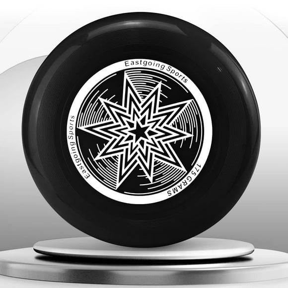 Eastgoing Ultimate Flying Disc 175 Gram, 10.75 Inch Sport Disc ,Loads of Colors Available, Suitable for Competitions, Team Flying Disc for Beach, Park, Pet, Camping and More, (Black)