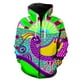 thumbnail image 1 of Sudadera con capucha y cremallera para hombre, estilo hip hop, manga larga, estampado 3D, estilo urbano, primavera, divertida, informal, gran oferta, 2024, 1 of 6