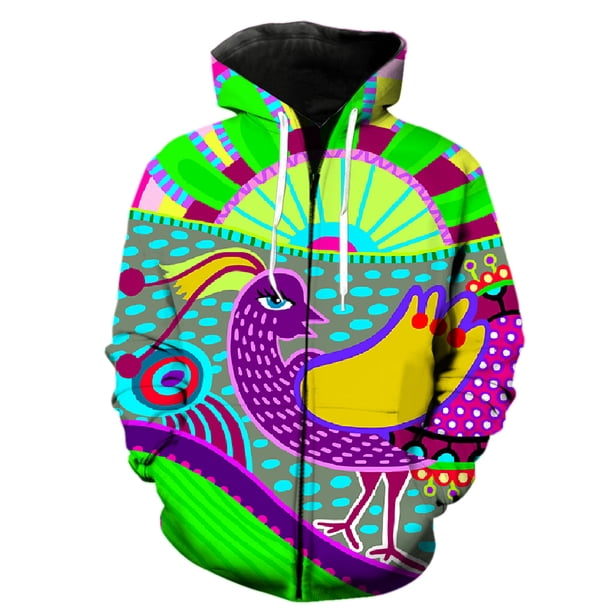 Sudadera con capucha y cremallera para hombre, estilo hip hop, manga larga, estampado 3D, estilo urbano, primavera, divertida, informal, gran oferta, 2024