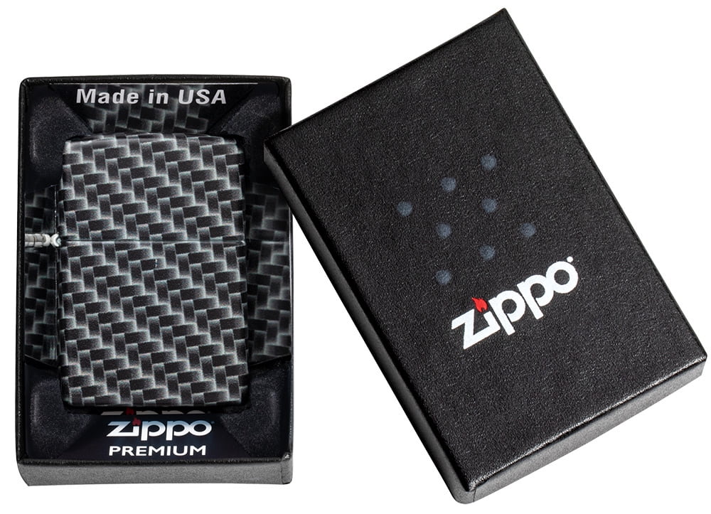 Zippo Carbon Fiber Design 540 Color Pocket Lighter